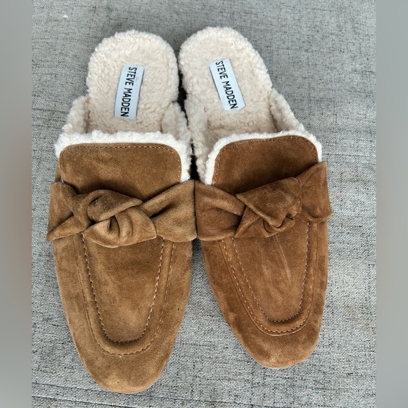 Steve Madden chart-F Cognac Shoes Flats Mules Slippers size 7.5 - Picture 2 of 7